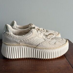 Dolce Vita Dolen platform Sneakers cream silver NEW 11
